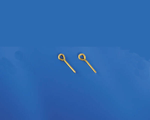 Eyebolts 3x12mm brass (10 pcs.)