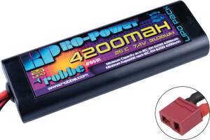 Ro-Power Car LiPo Battery 4200 mAh 7.4 V 25C Round Case...
