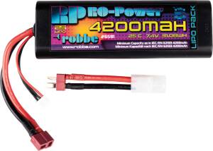 Ro-Power Car LiPo Battery 4200 mAh 7.4 V 25C Round Case...