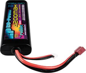 Ro-Power Car LiPo Battery 4200 mAh 7.4 V 25C Round Case with T-connector and Tamiya adapter
