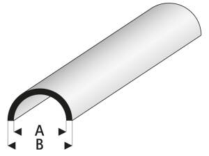 ASA Rohr halbrund 3,5x5x1000 mm