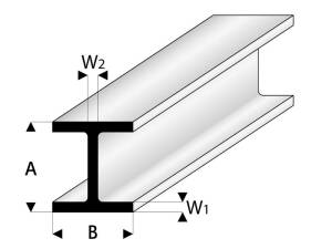 ASA H-Profil 10x10x1000 mm