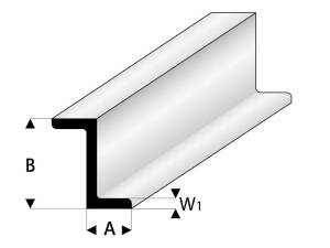 ASA Z-Profil 2,5x5x1000 mm