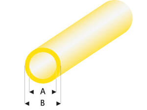 ASA Rohr transparent gelb 3x4x330 mm (5)