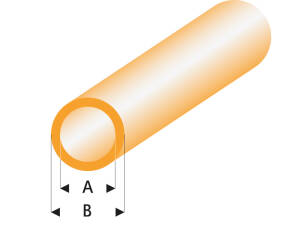 ASA Rohr transparent orange 2x3x330 mm (5)