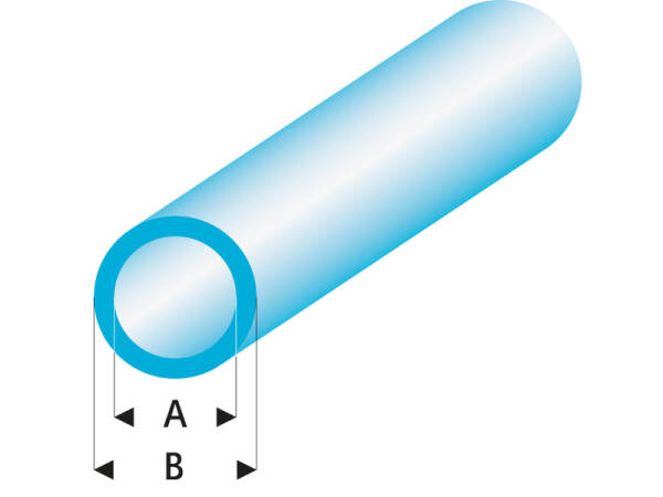 ASA Rohr transparent blau 2x3x330 mm (5)