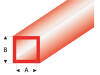 ASA Quadrat Rohr transparent rot 5x6x330 mm (5)