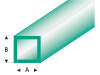 ASA Quadrat Rohr transparent grün 2x3x330 mm (5)