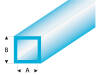 ASA Quadrat Rohr transparent blau 4x5x330 mm (5)