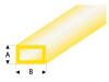ASA Rechteck Rohr transparent gelb 3x6x330 mm (5)