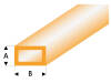 ASA Rechteck Rohr transparent orange 3x6x330 mm (5)