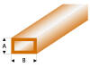 ASA Rechteck Rohr transparent braun 2x4x330 mm (5)