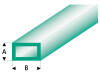 ASA Rechteck Rohr transparent grün 2x4x330 mm (5)