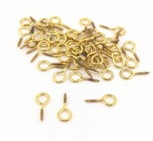 Brass Screw Eyes 7mm