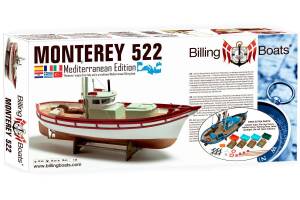 Fischerboot Monterey Baukasten 1:20 Holz