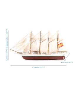 Segelschulschiff Juan Sebastián de Elcano Bausatz 1:140