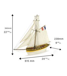 Corsair Cutter Le Renard 1:50 Model Ship Kit