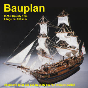Construction Plan HMS Bounty 1:60