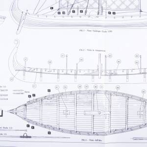 Bauplan Wikingerschiff Oseberg 1:50