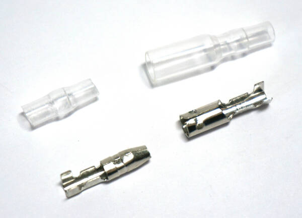 Motor connector plug+socket silver