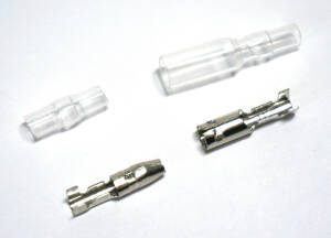 Motor connector plug+socket silver