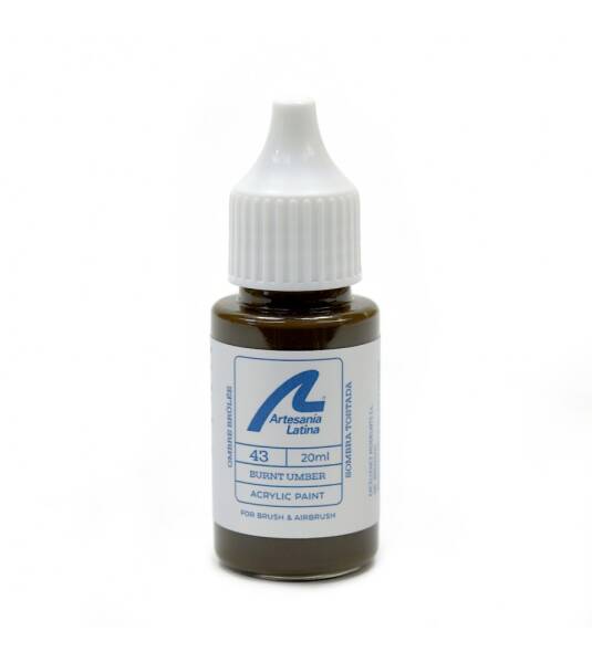 Water-based paint 20 ml - Burnt umber