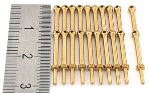 Brass stanchion 25 mm 2 holes