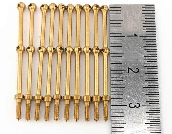 Brass stanchion 30 mm 2 holes