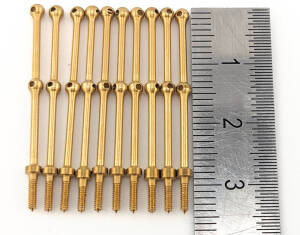 Brass stanchion 30 mm 2 holes