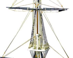 Schnitt Großmast USS Constitution