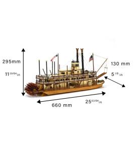 Dampfschiff King of Mississippi Modellschiff Baukasten 1:80 Holz
