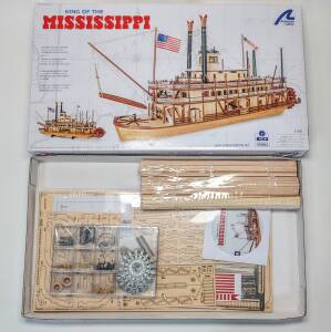 Dampfschiff King of Mississippi Modellschiff Baukasten 1:80 Holz