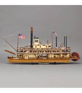 Paddle Steamer King of the Mississippi. 1:80 Wooden Model...