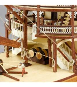 Dampfschiff King of Mississippi Modellschiff Baukasten 1:80 Holz