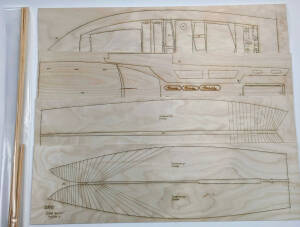 Müritz Cabin Boat RC Ship Kit Wood