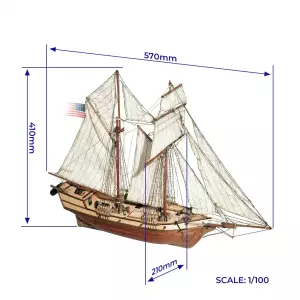 Schoner Albatros Schiffsmodell Bausatz 1:100