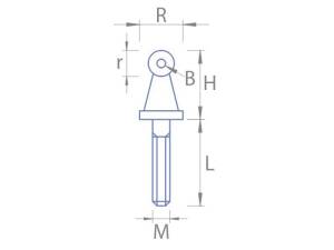 Handlaufstütze H 3,5mm